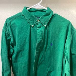 Green Ralph Lauren Button-Down Long Sleeve Shirt